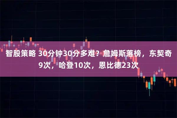 智股策略 30分钟30分多难？詹姆斯落榜，东契奇9次，哈登10次，恩比德23次
